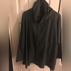 ESKANDAR size 1, cashmere/silk pants monk’s tunic set, green, easy luxury